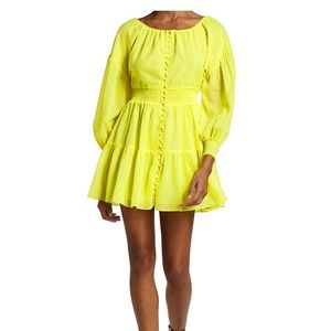 Alice + Olivia Kiara Puff Sleeve Mini Dress